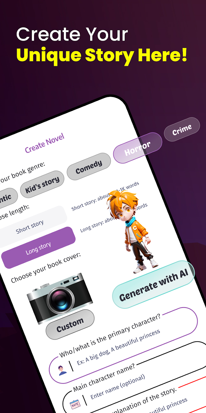 AI Story Generator – Novel Maker screenshot 1